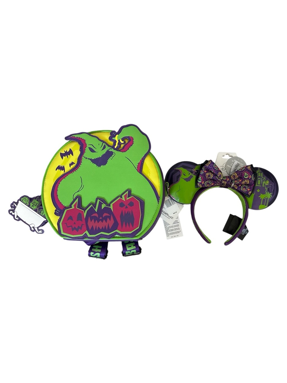 NWT 2025 Glow In The Dark Oogie Boogie Backpack Crossbody Bag & Matching Ears
